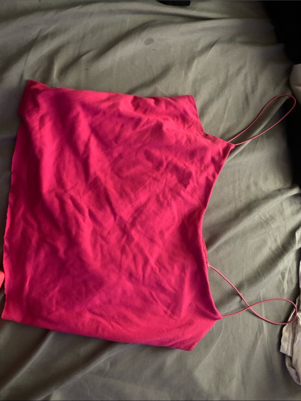 Women's Hot Pink Spaghetti Strap Tank Top